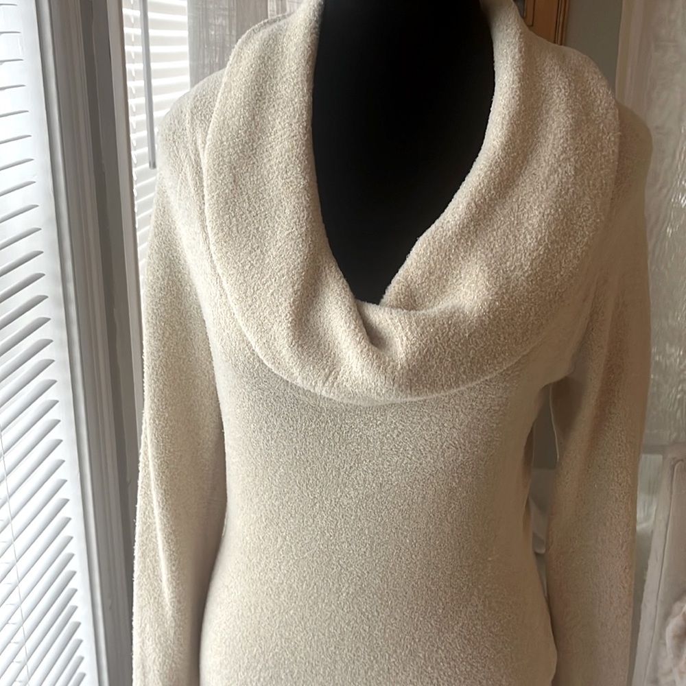 Beautiful cream & gold cowl neck